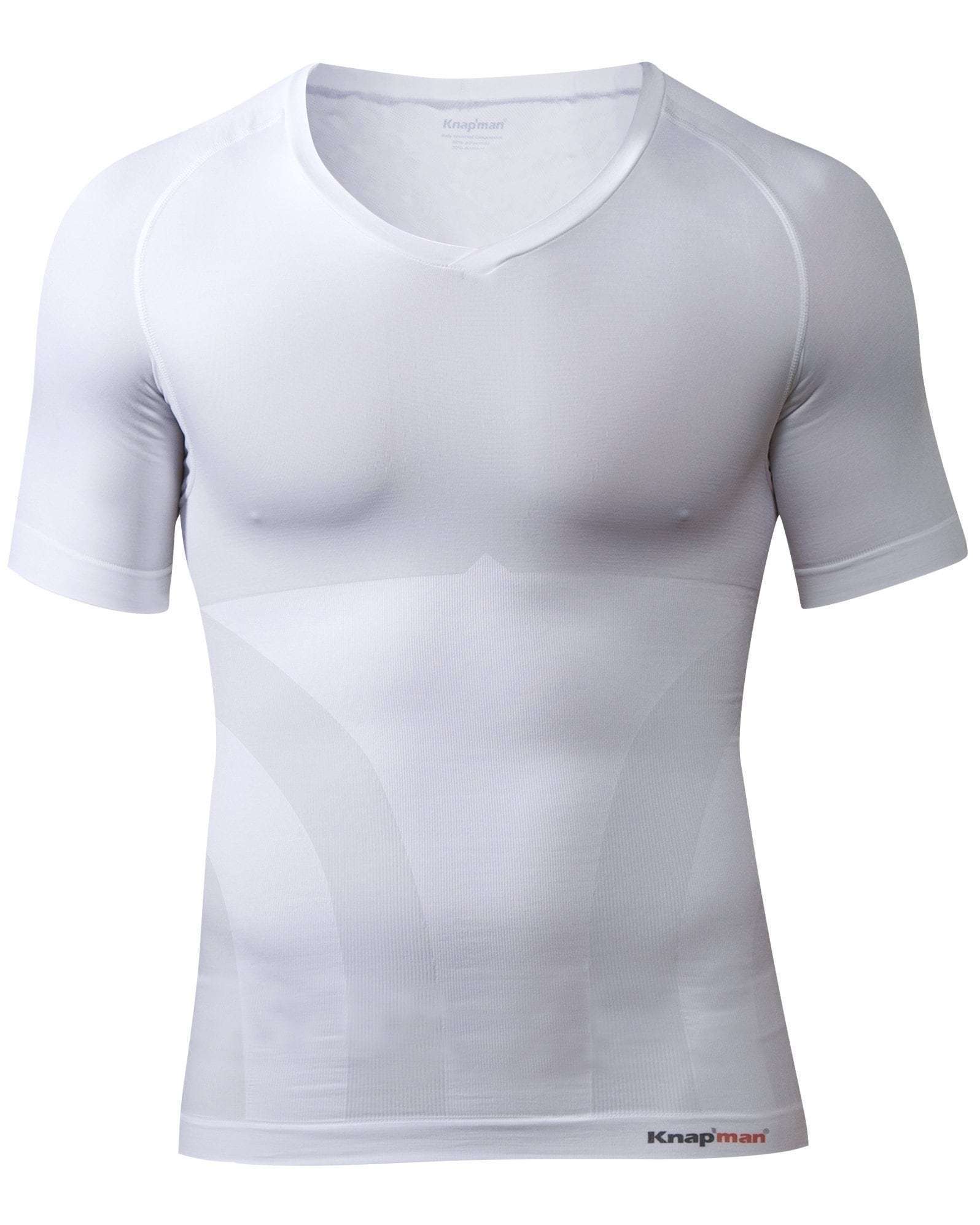 Knap'man Corrigerend V-hals Shirt wit | 2.0 version