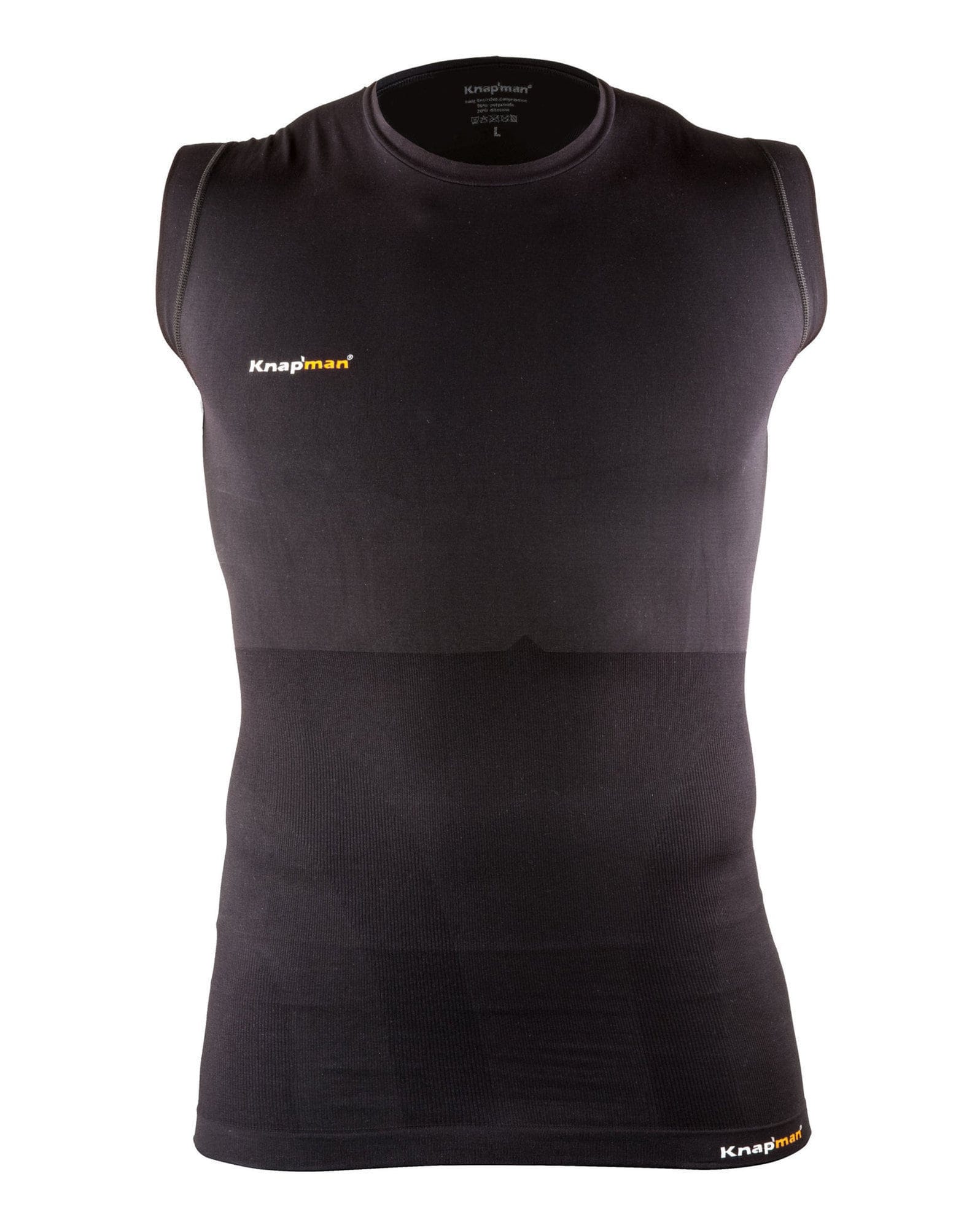 Knap'man Compressieshirt Sleeveless (BREEZE) Zwart