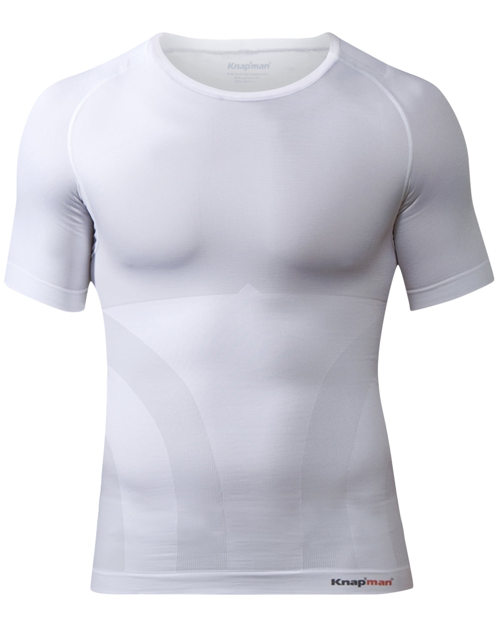 Knap'man Compressieshirt Ronde Hals Wit