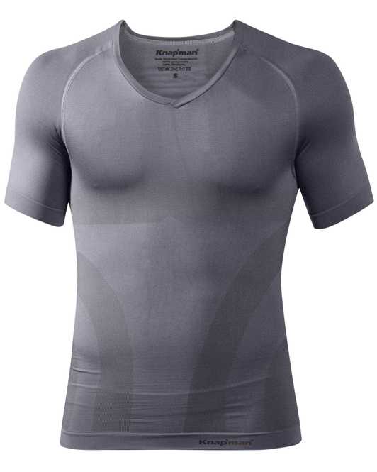 Knap'man Corrigerend V-hals Shirt grijs | 2.0 version