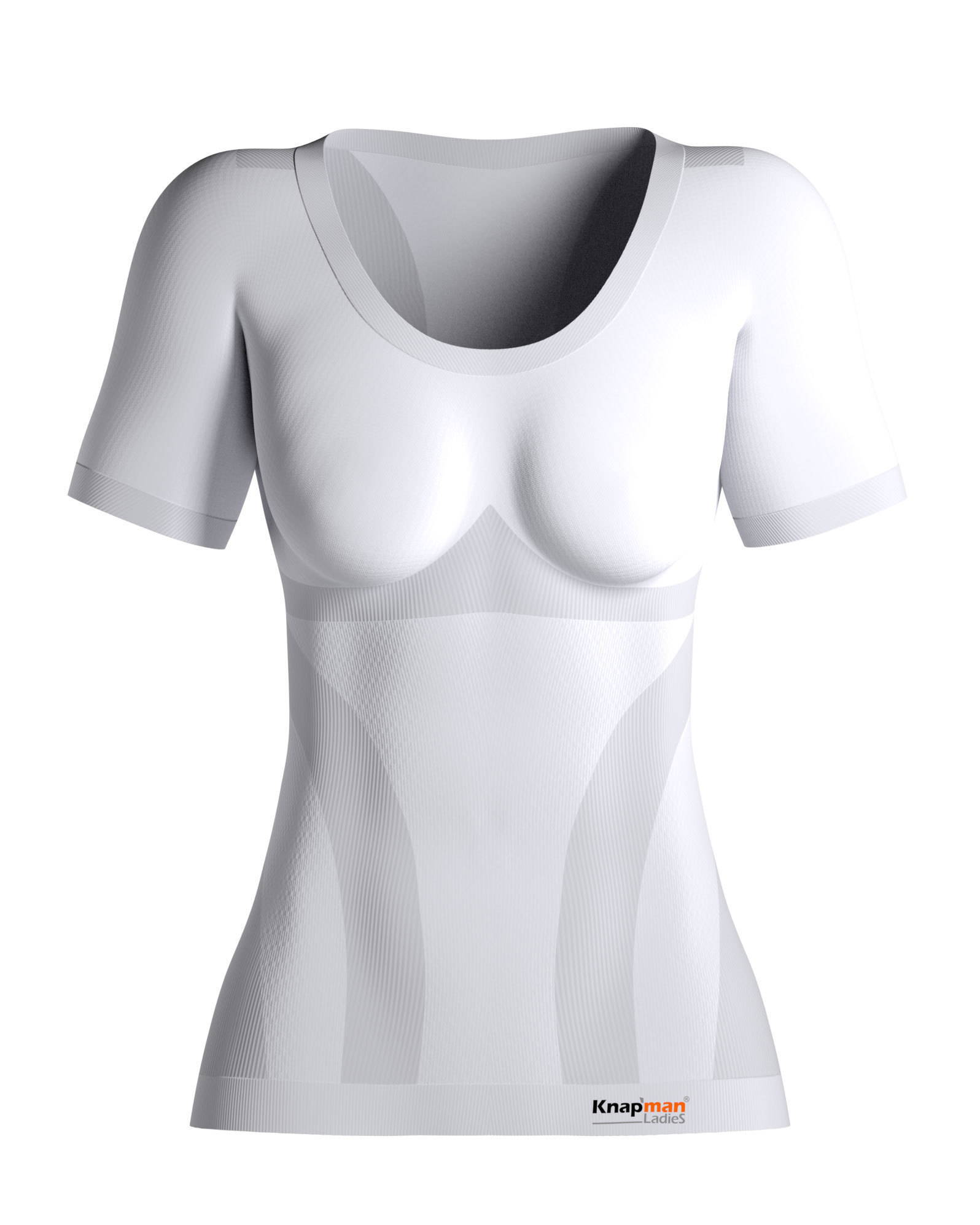 Knap'man Corrigerend Shapewear Shirt voor Vrouwen Wit (Roundneck) 