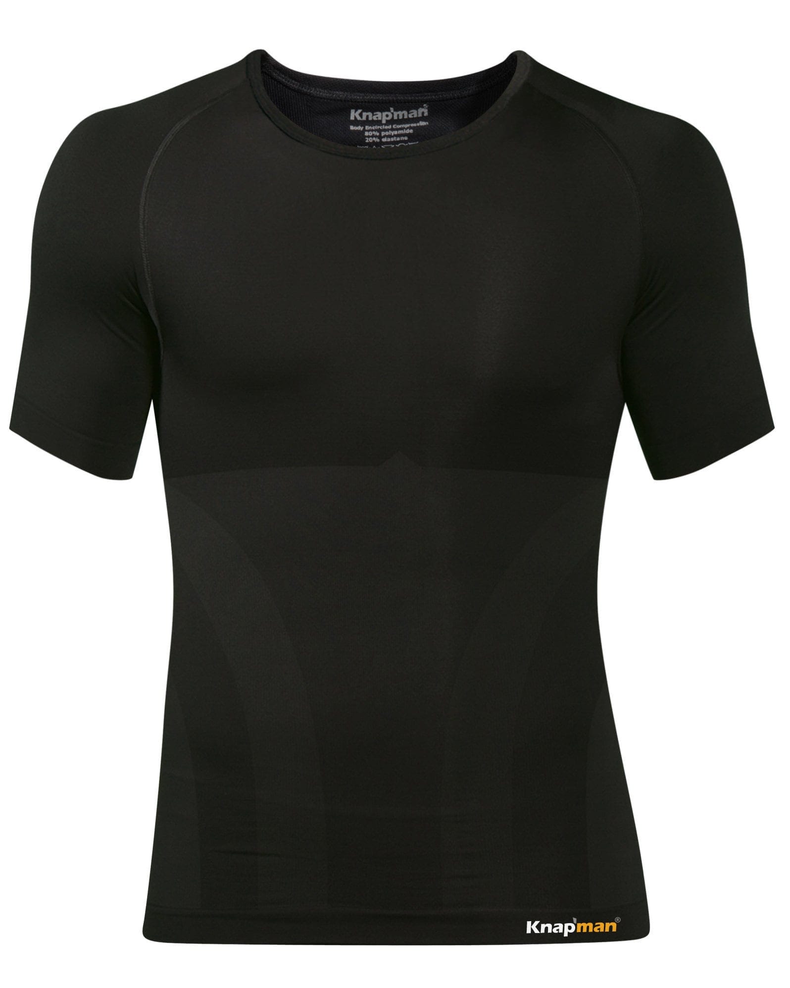 Knap'man Corrigerend Shirt Ronde Hals Zwart
