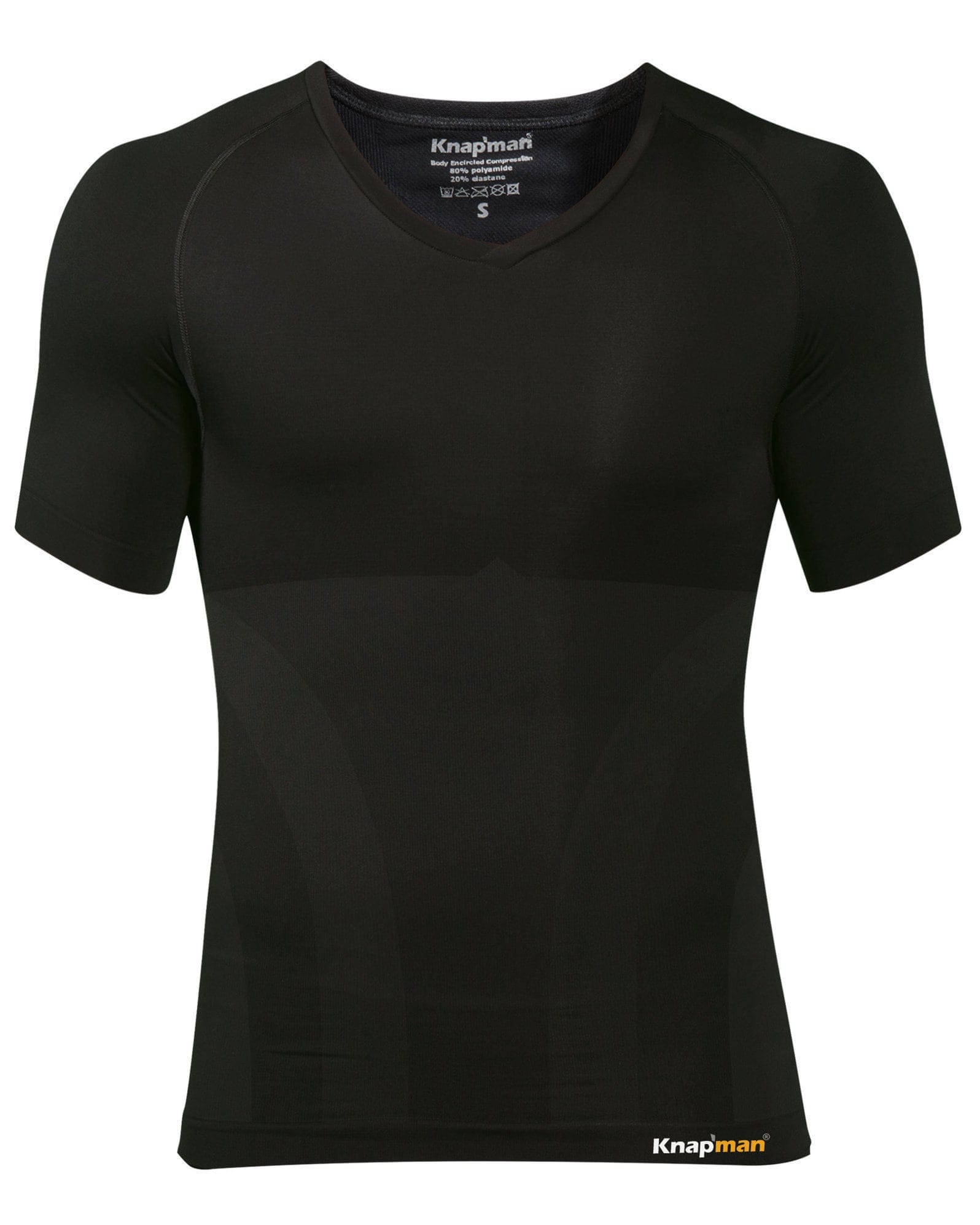 Knap'man Corrigerend Shirt V-hals UltraThin Zwart